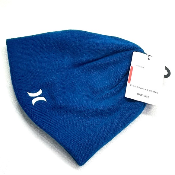 Hurley Men’s Icon Staples Winter Beanie Hat Blue OS New NWT - Picture 15 of 16